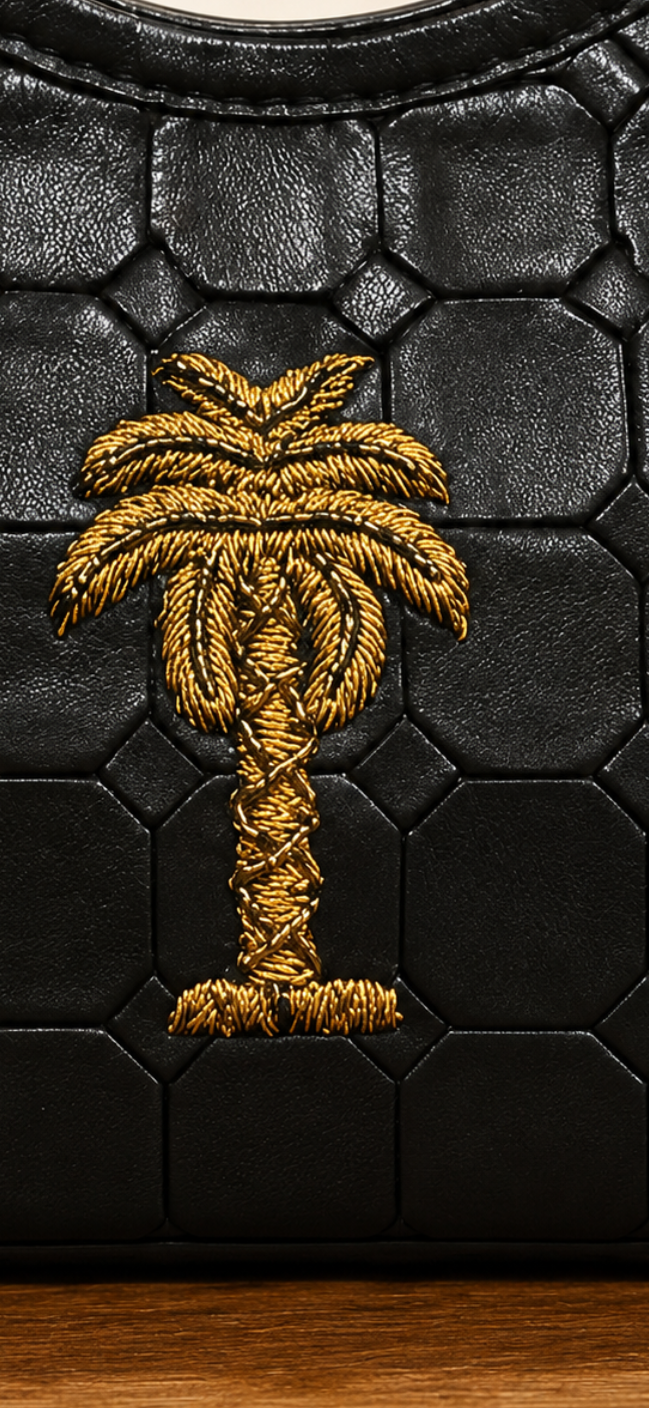 Basket Weave Palm Tree Tissue Dispenser
