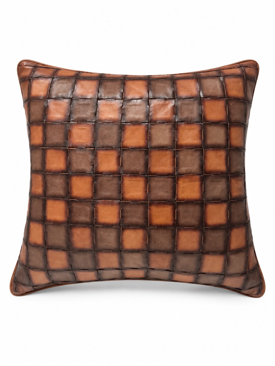 Double sided Patsan-leather cushion cover