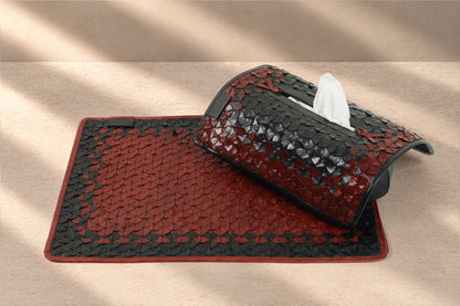 Mosaic Border Skirt Tissue Box Cover