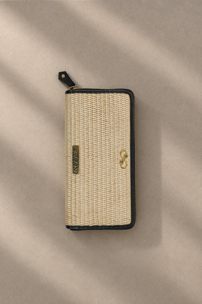 Raffia wallets