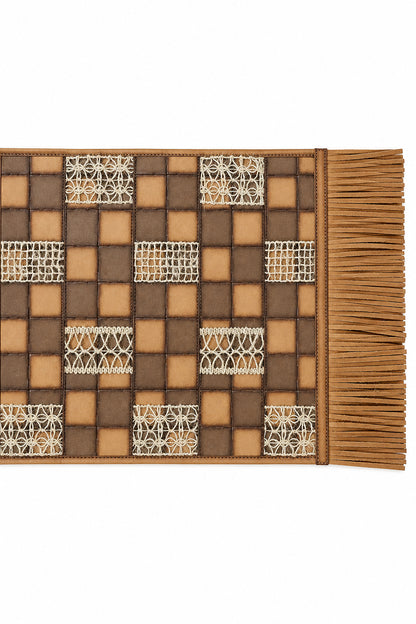 Patsan leather table runner