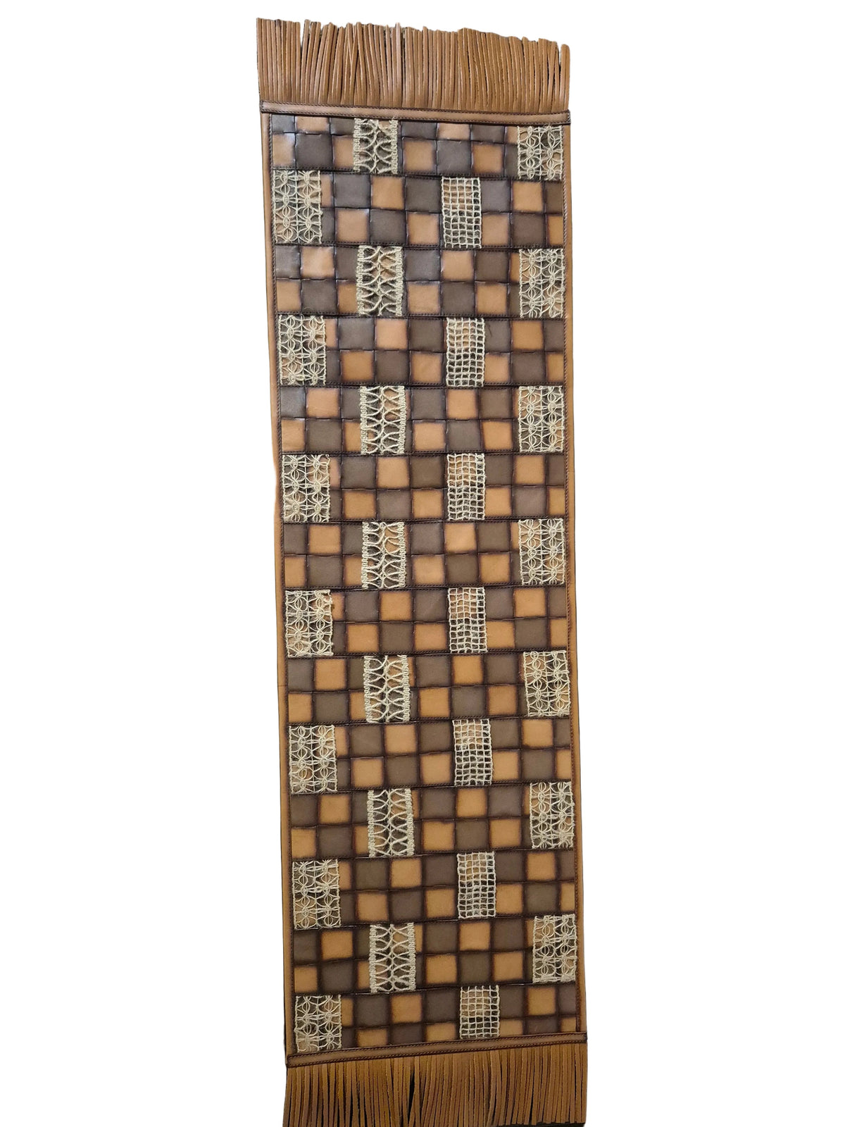 Patsan leather table runner